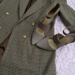 Houndstooth Plaid Blazer